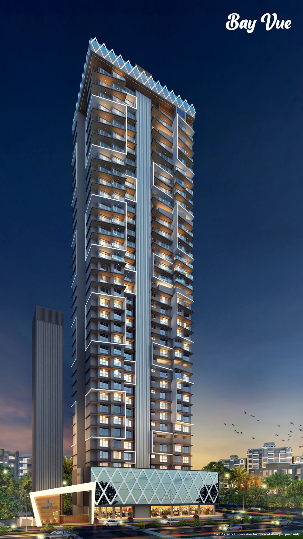Bay Vue Building Malad by Liberty Group Mumbai
